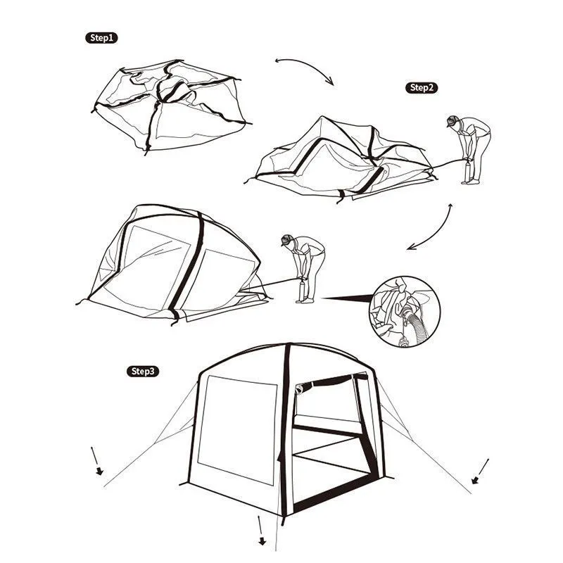High-tech-enabled Easy to install Naturehike Gazebo Cloud Air-Pole Nest