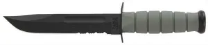Ka-bar Fighting/utility Knife - 7" Serr W/plastic Sth. F-green