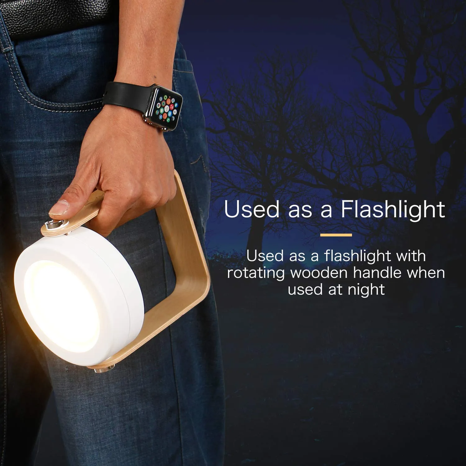 Kartech Portable LED Lamp Lantern Rechargeable Battery Table Touch Reading Campi