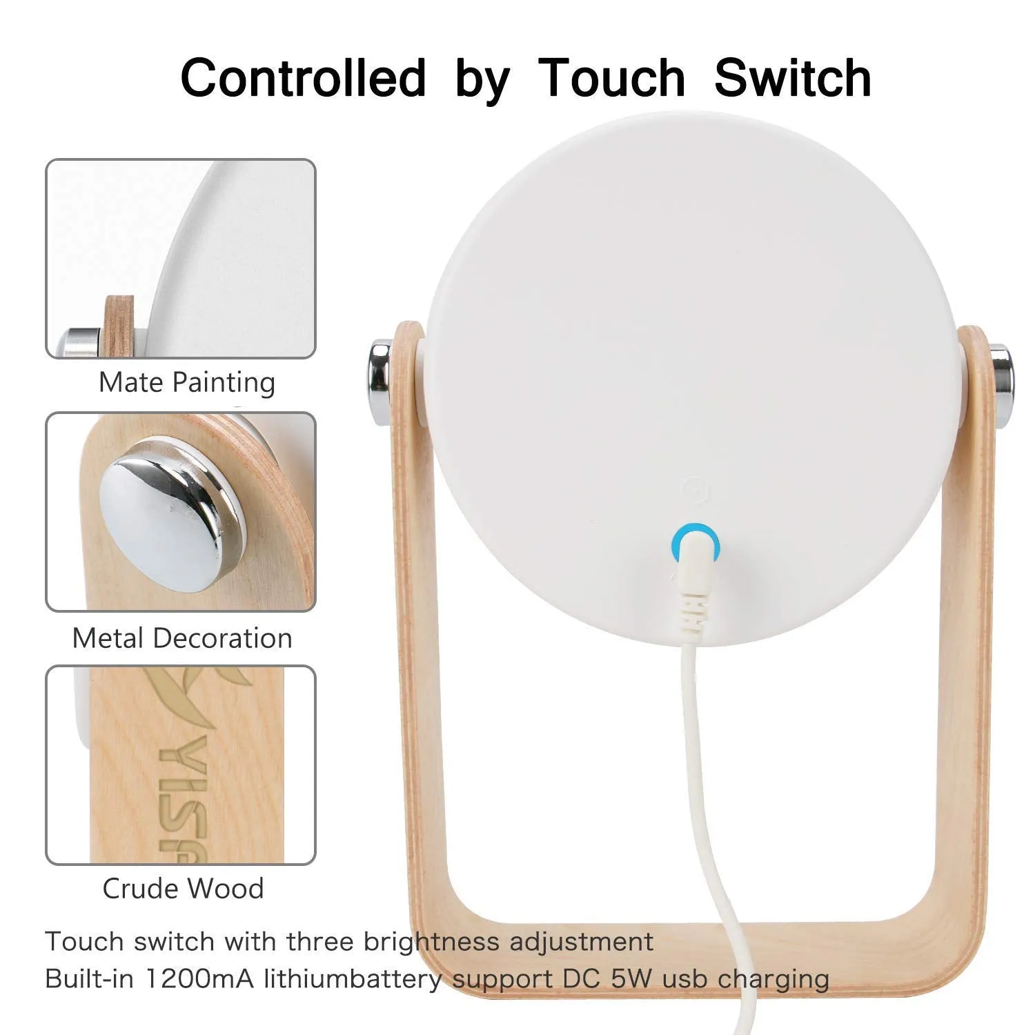 Kartech Portable LED Lamp Lantern Rechargeable Battery Table Touch Reading Campi