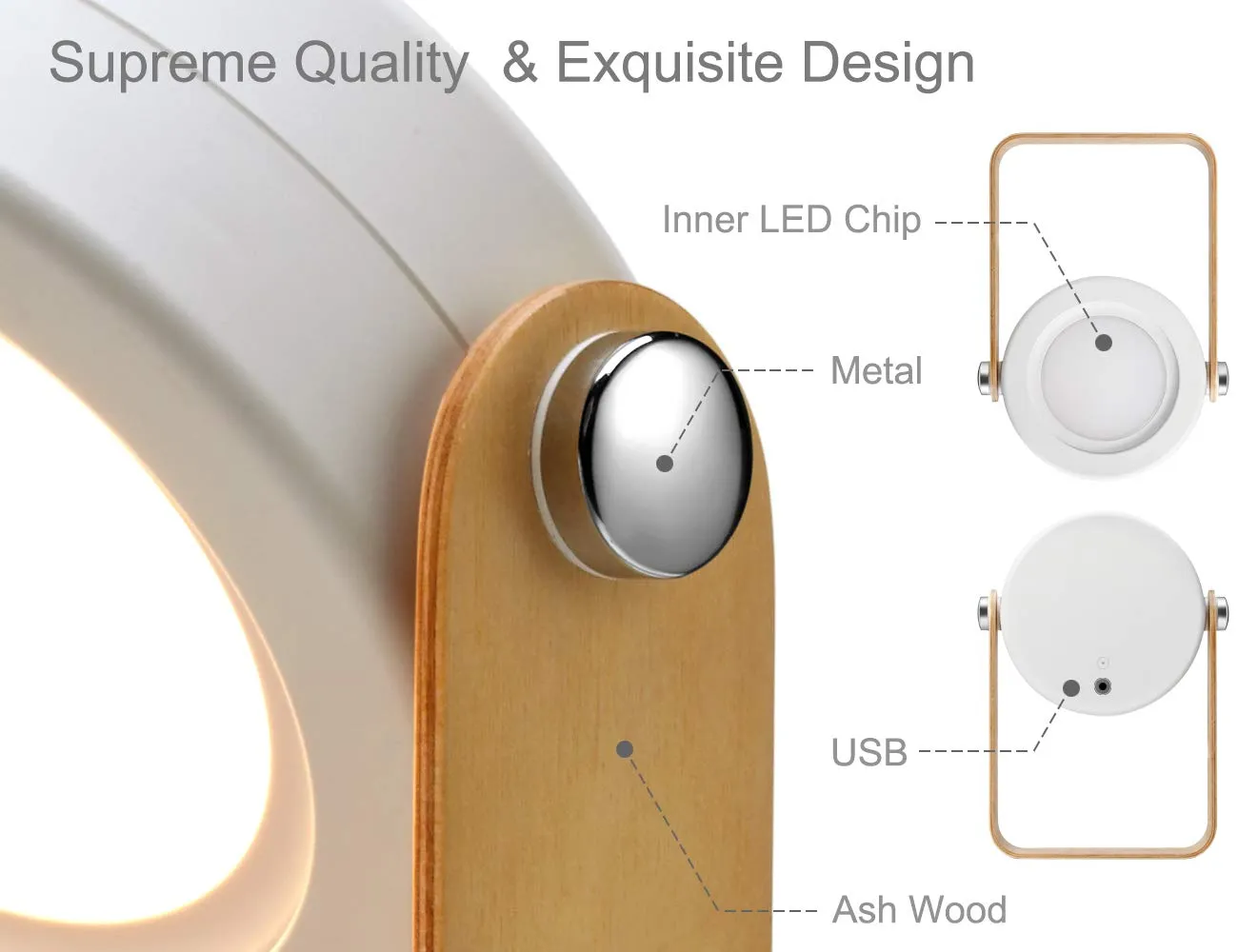 Kartech Portable LED Lamp Lantern Rechargeable Battery Table Touch Reading Campi