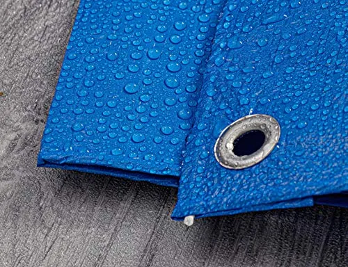 KAV - Tarpaulin waterproof heavy duty 130 GSM LARGE - 3.60 M x 5.40 M (12ftx 18 FT) with Eyelets ground sheet Multifunctional Quality Cover Tarp