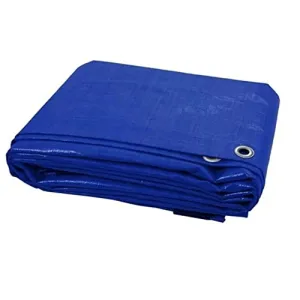 KAV -Tarpaulin Waterproof Heavy Duty 130 GSM Large - 3.60 x 5.48 m (12 x 18 ft) with Eyelets Ground Sheet Multifunctional Quality Cover Tarp