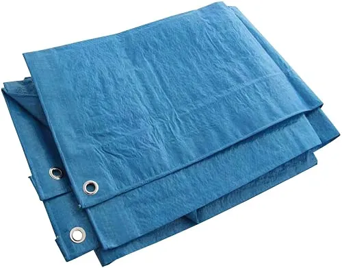 KAV Universal Premium Cover 120 GSM Tarpaulin Waterproof Heavy Duty 12x16 ft Tarp with Eyelets Ground Sheet for Garden Furniture, Pool, Car, Truck- Blue, 3.66 x 4.88 m