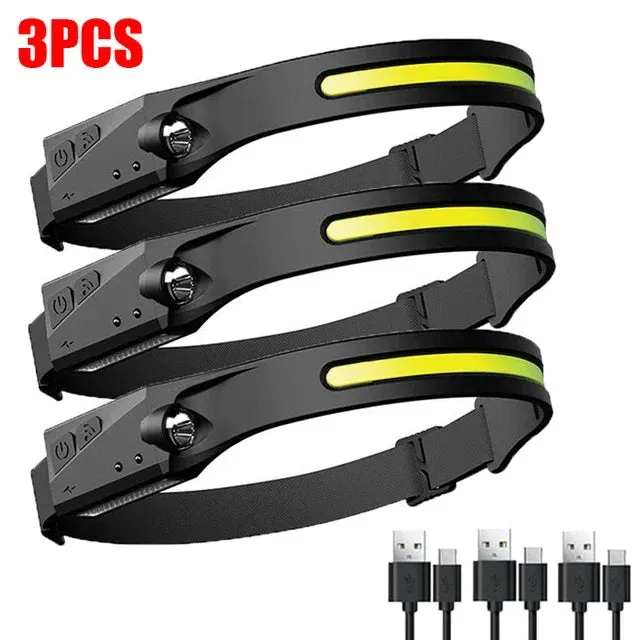 KDULIT Sensor Headlamp LED Rechargeable Flashlight – 5 Lighting Modes for Outdoor Activities