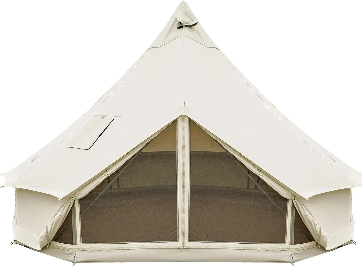 KingCamp Canvas Bell Yurt Tents, 4 Seasons Large Waterproof & Windproof Luxury Glamping Tent w/Stove Jack for Family Outdoor Camping, Hunting, Parties