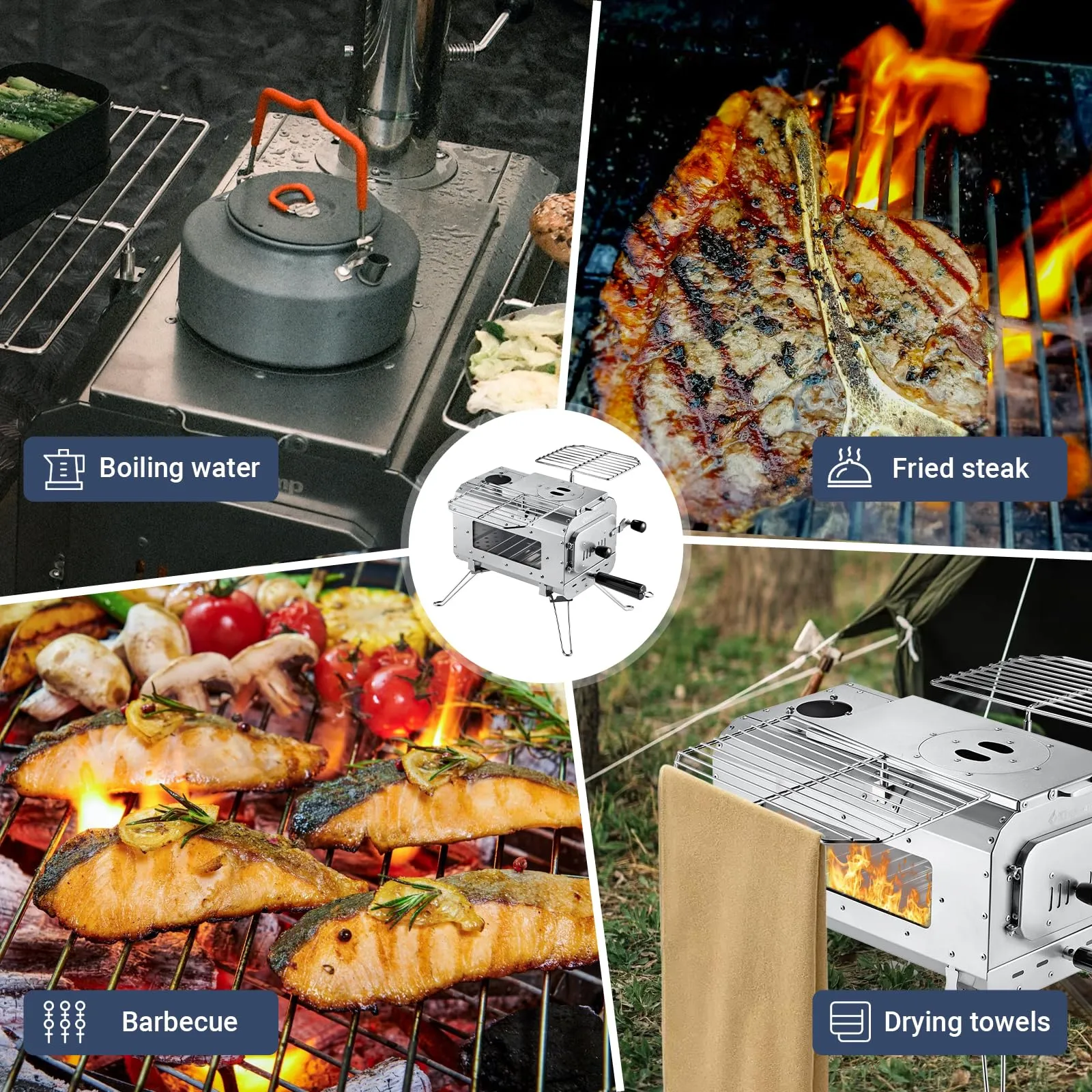 KingCamp Tipi Hot Tent & Surefire Stove Bundle
