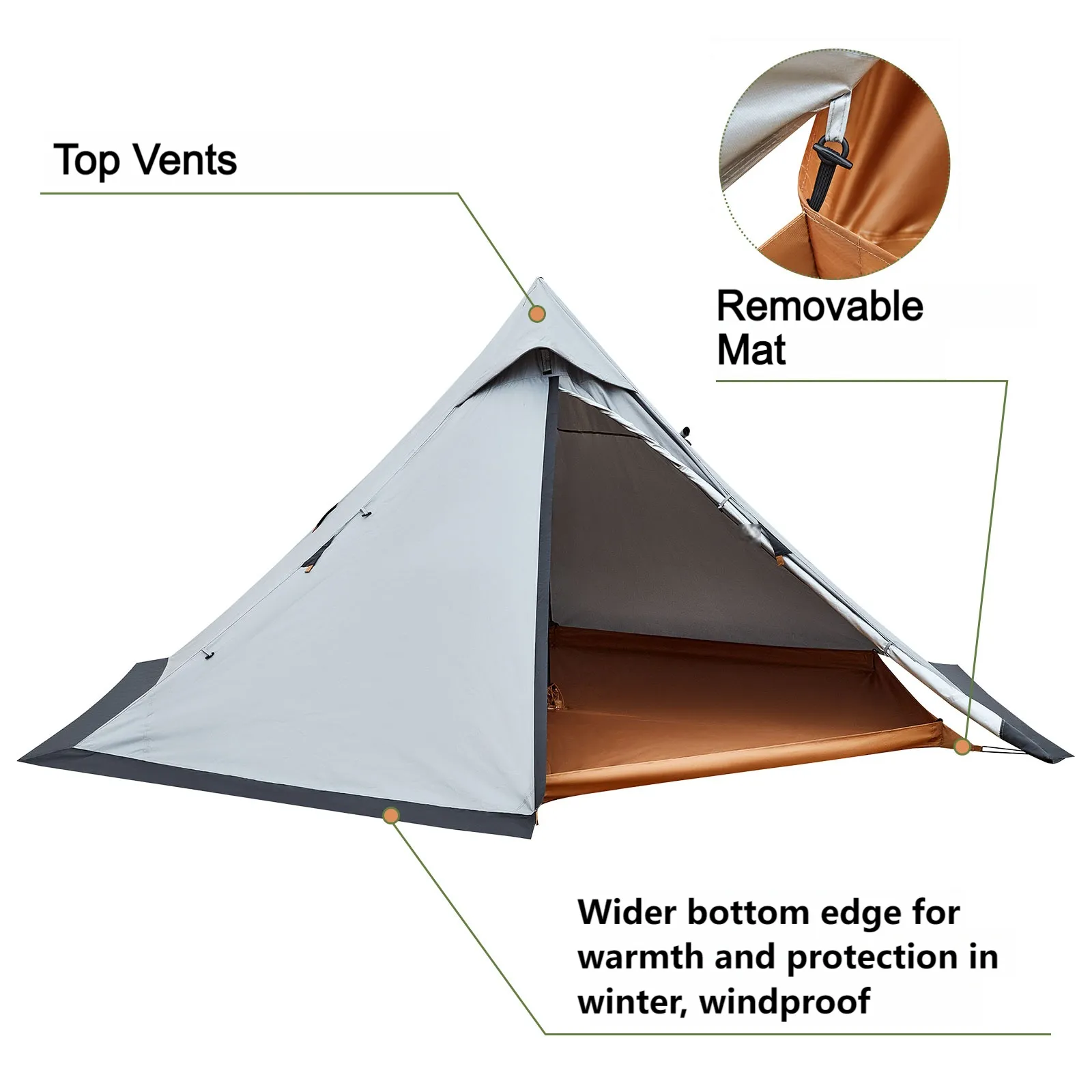 KingCamp Tipi Hot Tent & Surefire Stove Bundle