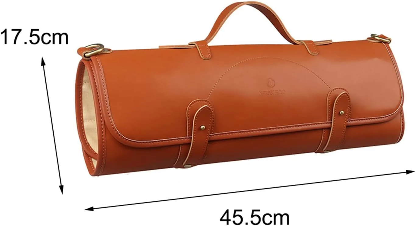 Kitchen Chef Knife Roll Bag Portable Cooking Shoulder Bag 11 Pocket Cooking Chef Knife Storage Pocket Gift for Cooking Enthusiasts