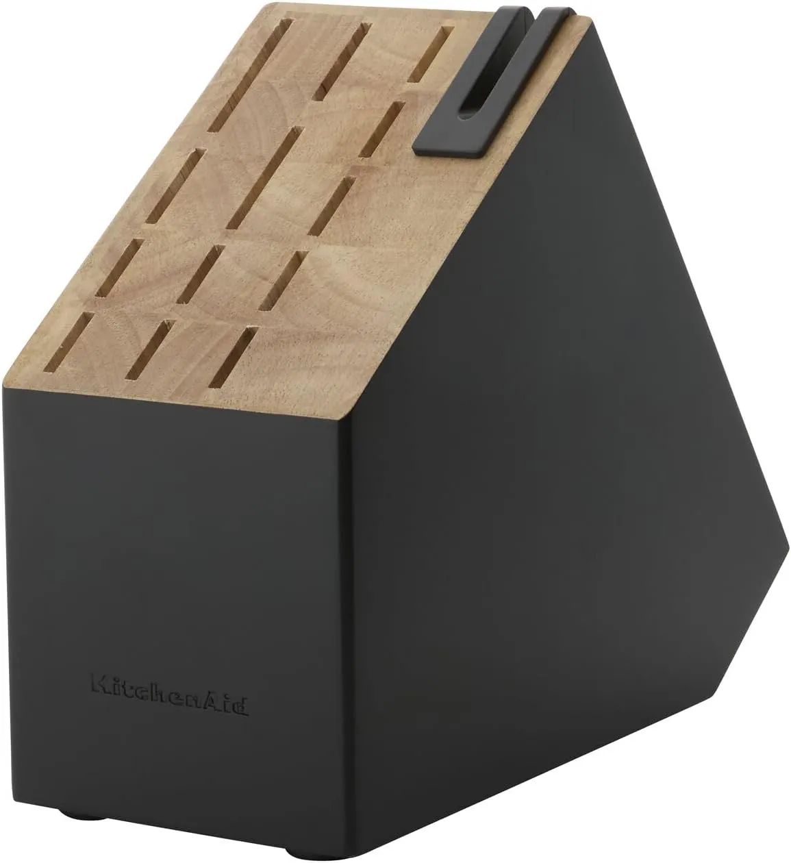 KitchenAid Classic Slim Knife Block Set with Built-In Knife Sharpener, High Carbon Stainless Steel Kitchen Knives, Sharp Kitchen Knife Set with Block, Black, 14 Piece