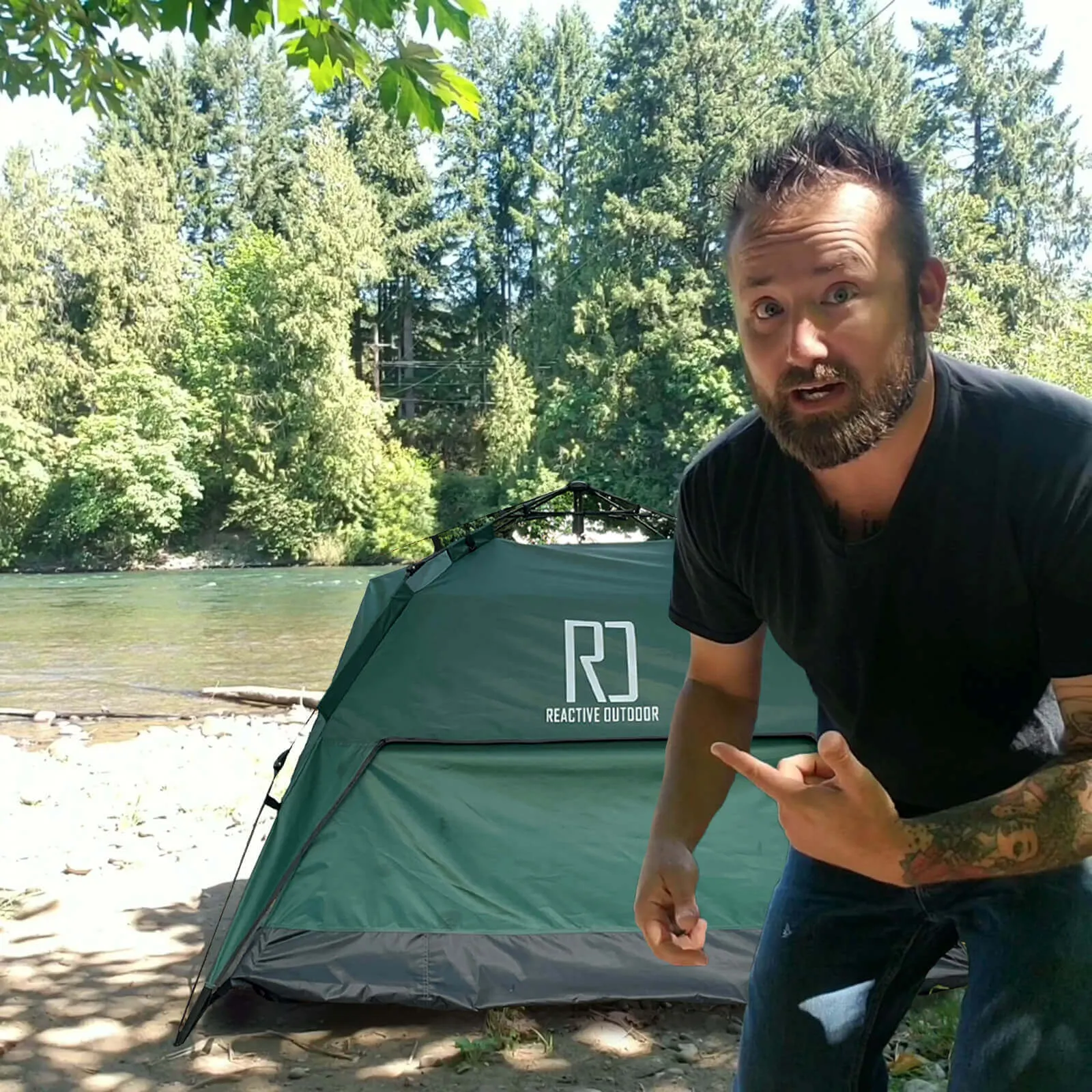 Large-Sized 3 Secs Tent   FREE Camping Tarp (For 2-3 Person, AU)