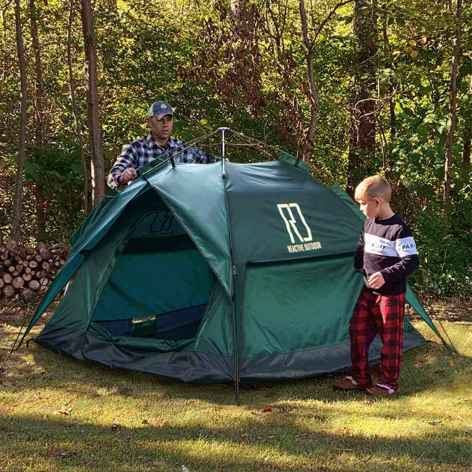 Large-Sized 3 Secs Tent   FREE Camping Tarp (For 2-3 Person, AU)