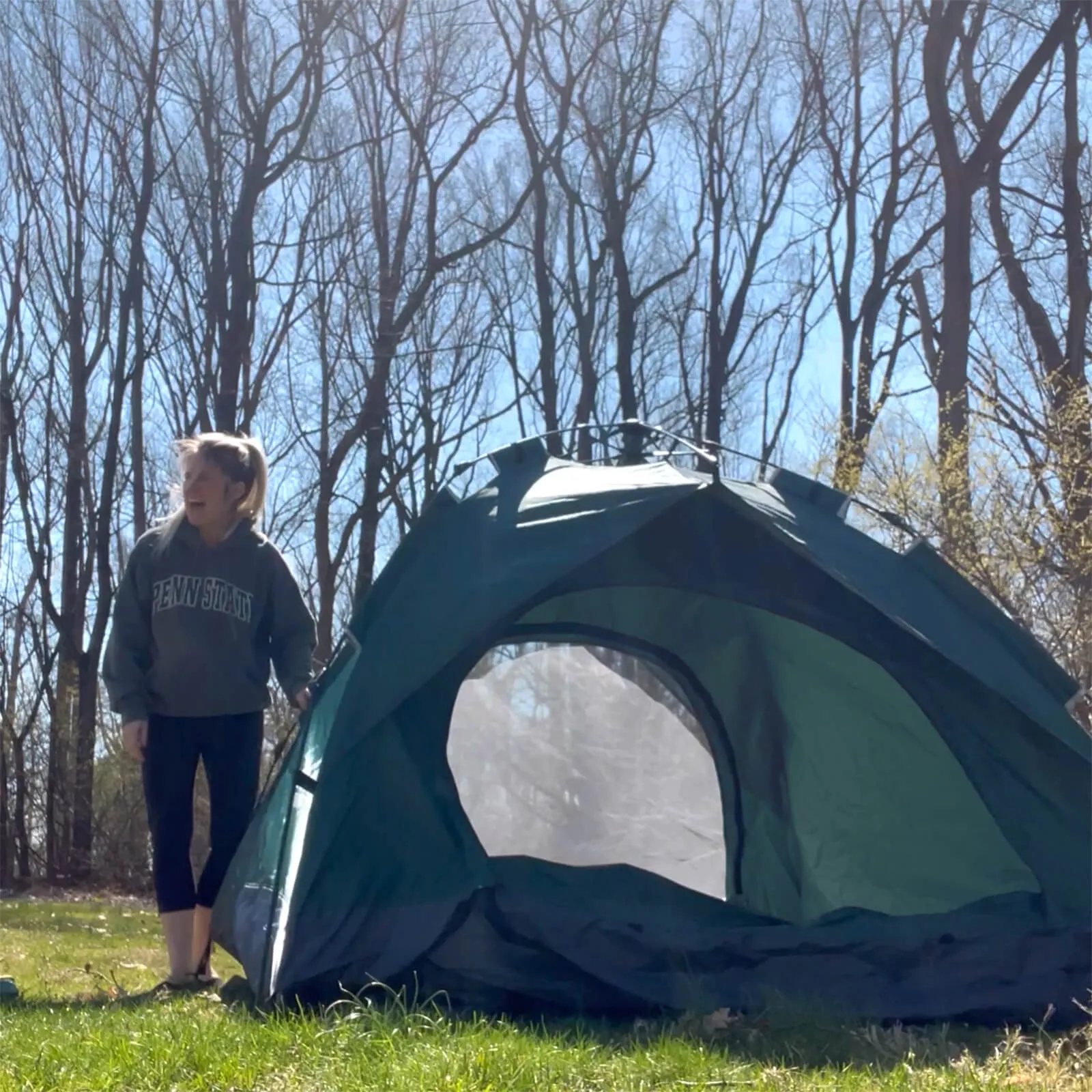Large-Sized 3 Secs Tent   FREE Camping Tarp (For 2-3 Person, EU)
