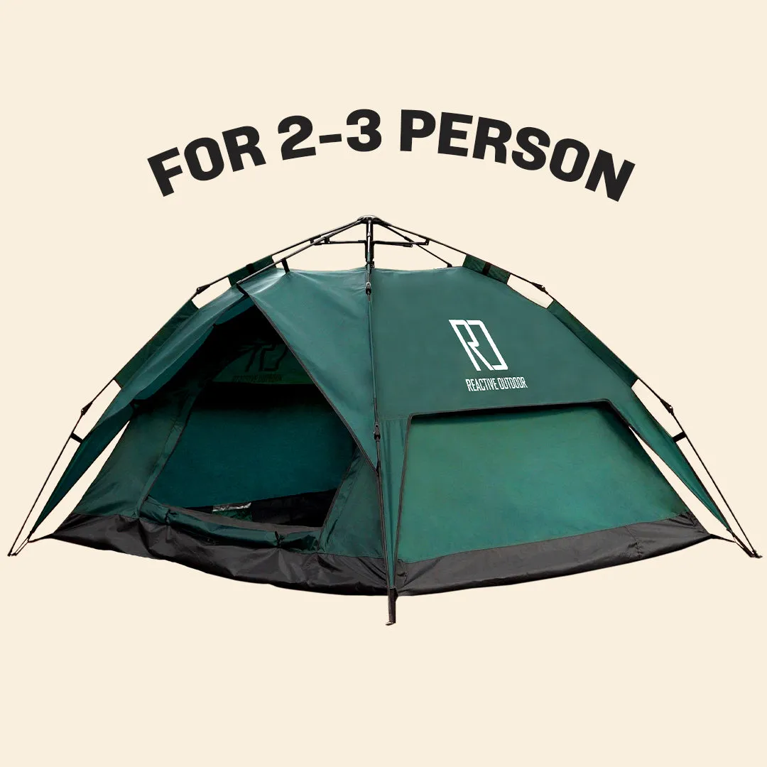Large-Sized 3 Secs Tent   FREE Camping Tarp (For 2-3 Person, EU)