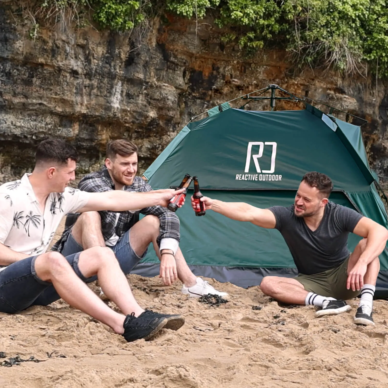 Large-Sized 3 Secs Tent   FREE Camping Tarp (For 2-3 Person, EU)