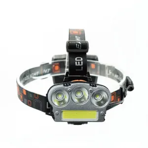 Led Headlamp 3 * T6   1 * COB White Red Light Head Light USB Rechargeable Head Flashlight By 3*18650 Battery For Camping Hunting