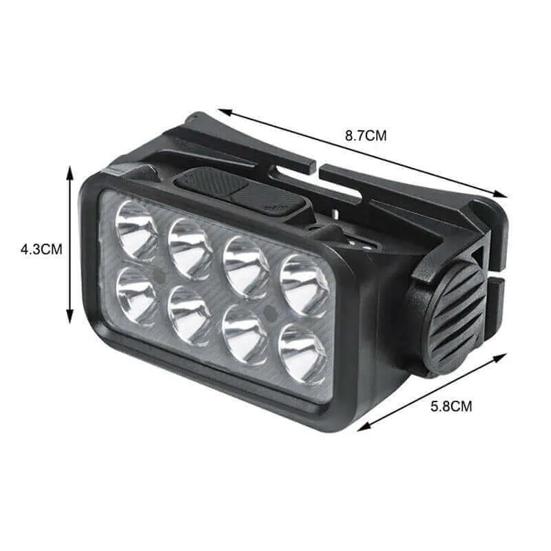 LED Motion Sensor Head Torch Waterproof Headlamp USB Rechargeable
