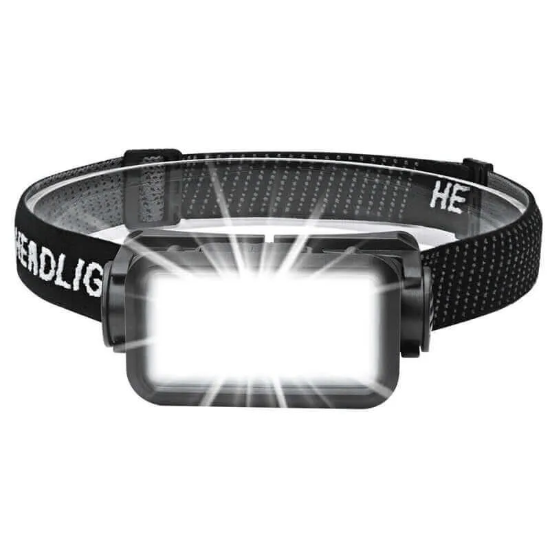 LED Motion Sensor Head Torch Waterproof Headlamp USB Rechargeable