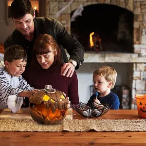 LED Pumpkin Lantern - Jack-O-Lantern Decor Mouth Open Talking Halloween Pumpkin Lights For Indoor