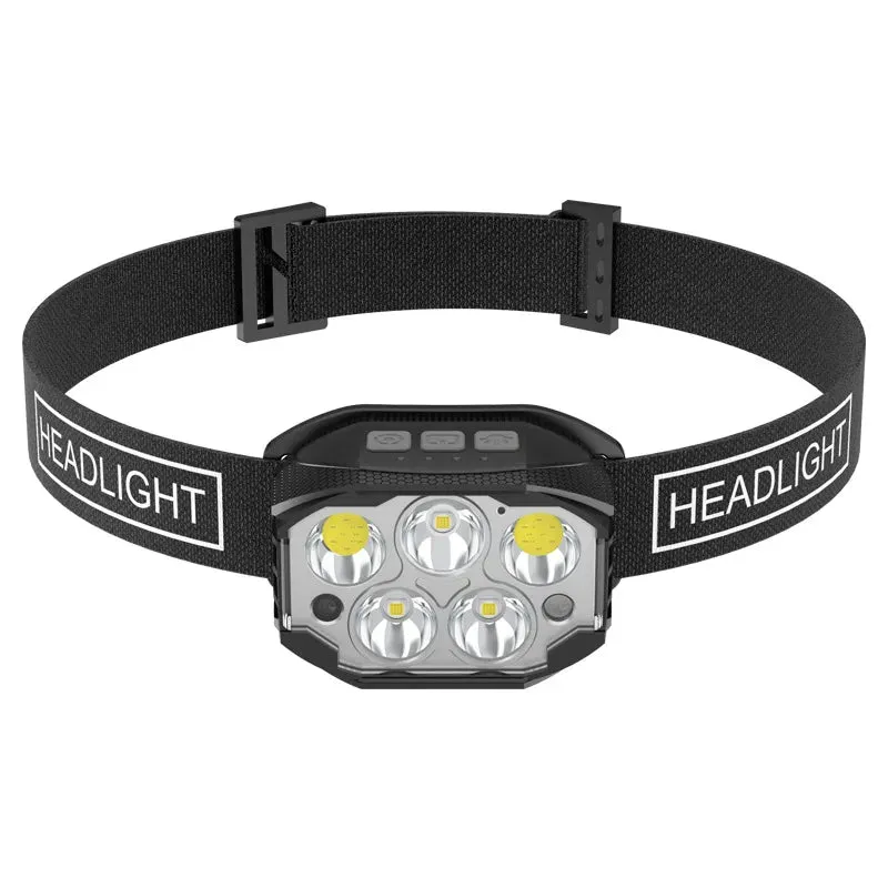 LED Rechargeable Headlamp 1200 Lumen Waterproof Motion Sensor Light for Camping & Fishing