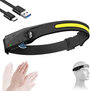 LED Rechargeable Headlamp, Adults Waterproof Strip Lamp Head Lamp