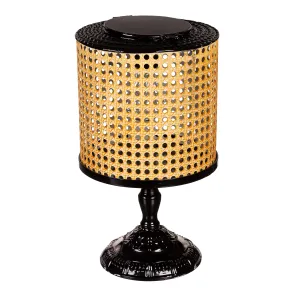 LED Table Top Lantern, Faux Cane