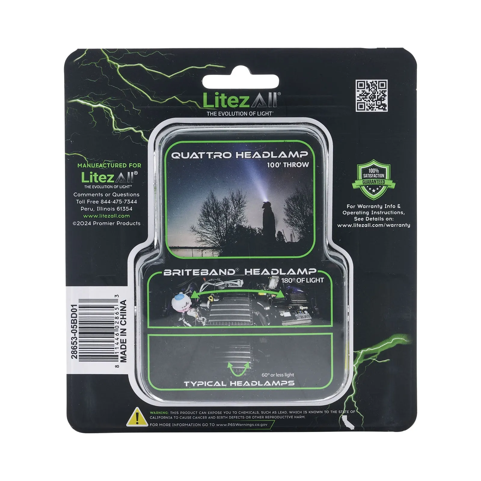 LitezAll Briteband Headlamp   4-Mode Headlamp