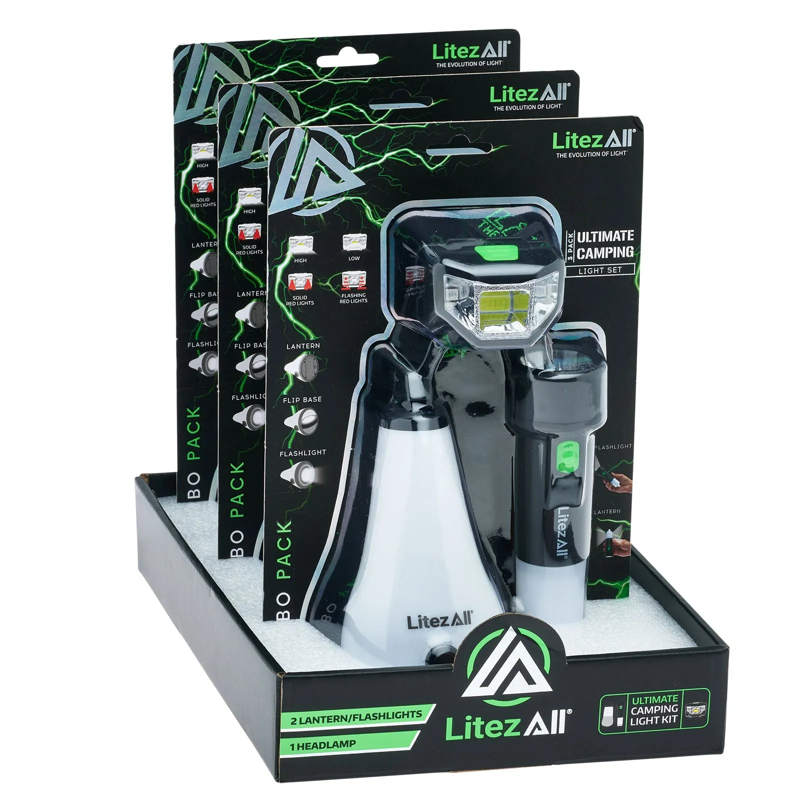 LitezAll Camping Set 3 Piece Combo