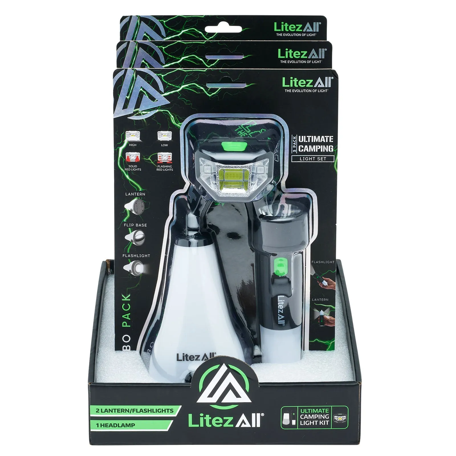 LitezAll Camping Set 3 Piece Combo