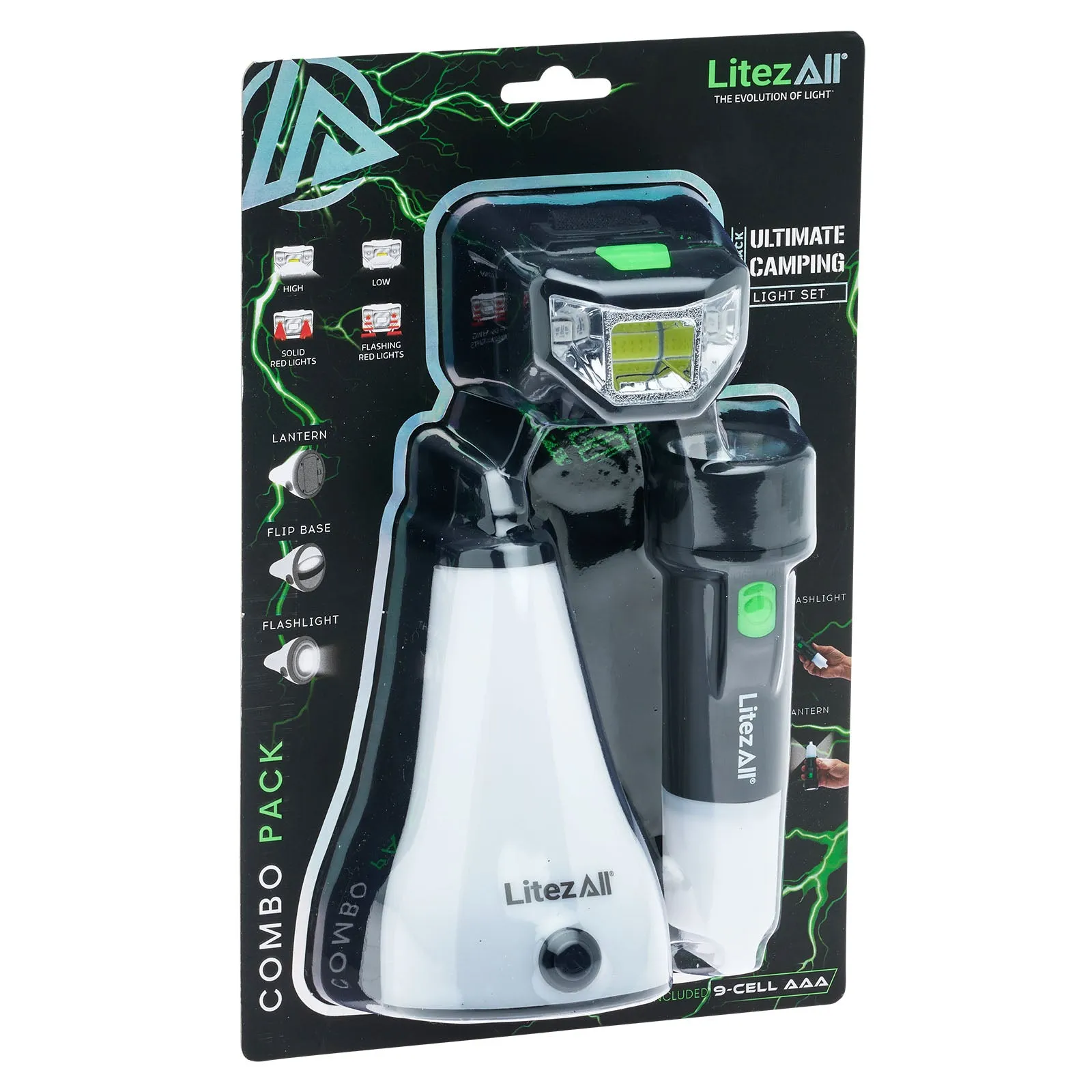 LitezAll Camping Set 3 Piece Combo