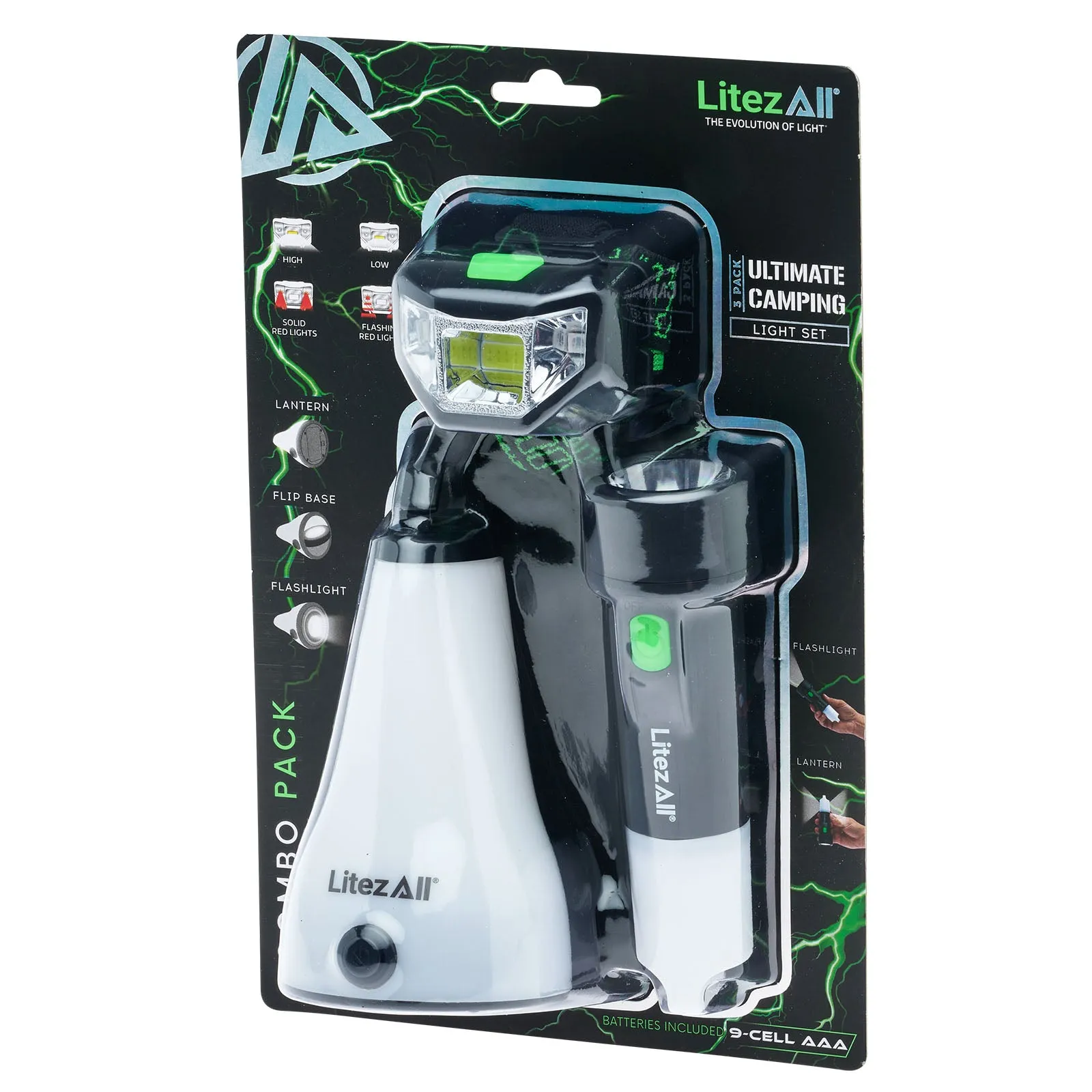 LitezAll Camping Set 3 Piece Combo