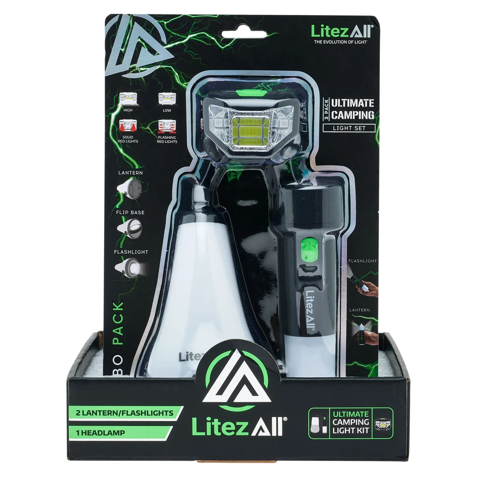 LitezAll Camping Set 3 Piece Combo