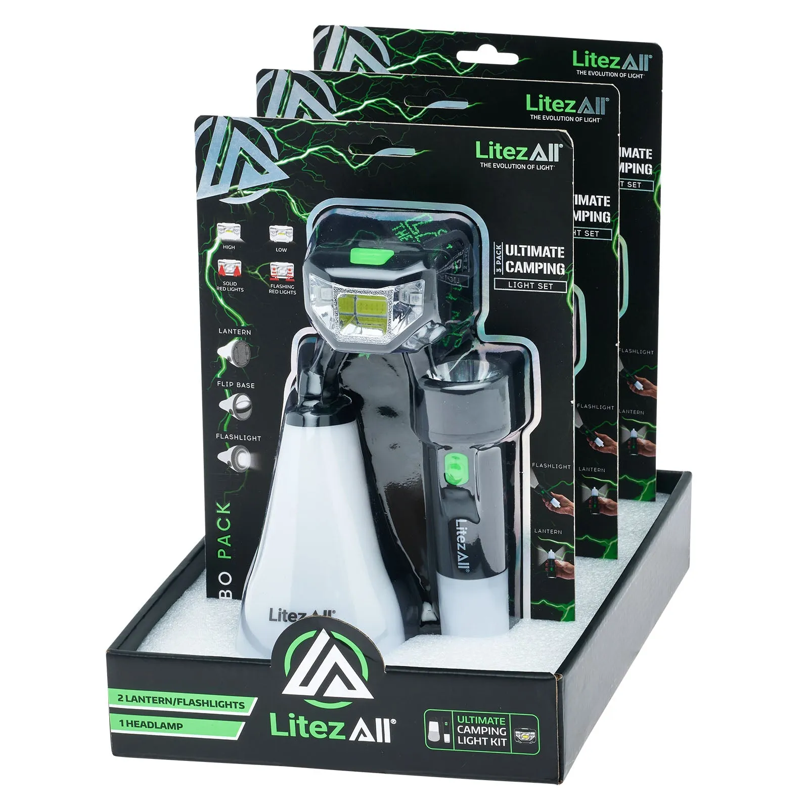 LitezAll Camping Set 3 Piece Combo