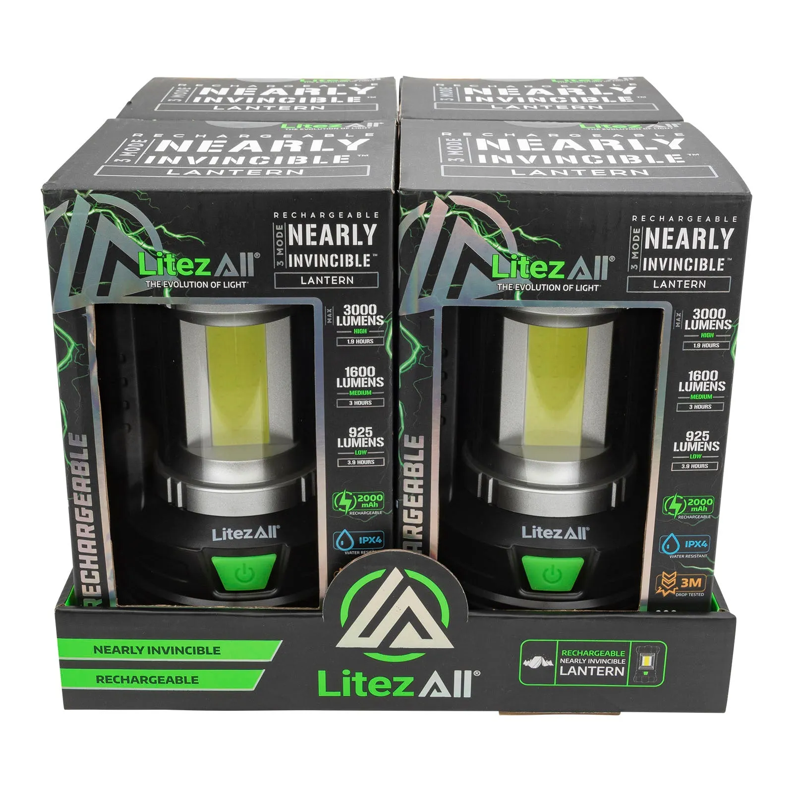 LitezAll Rechargeable Nearly Invincible 3000 Lumen Lantern
