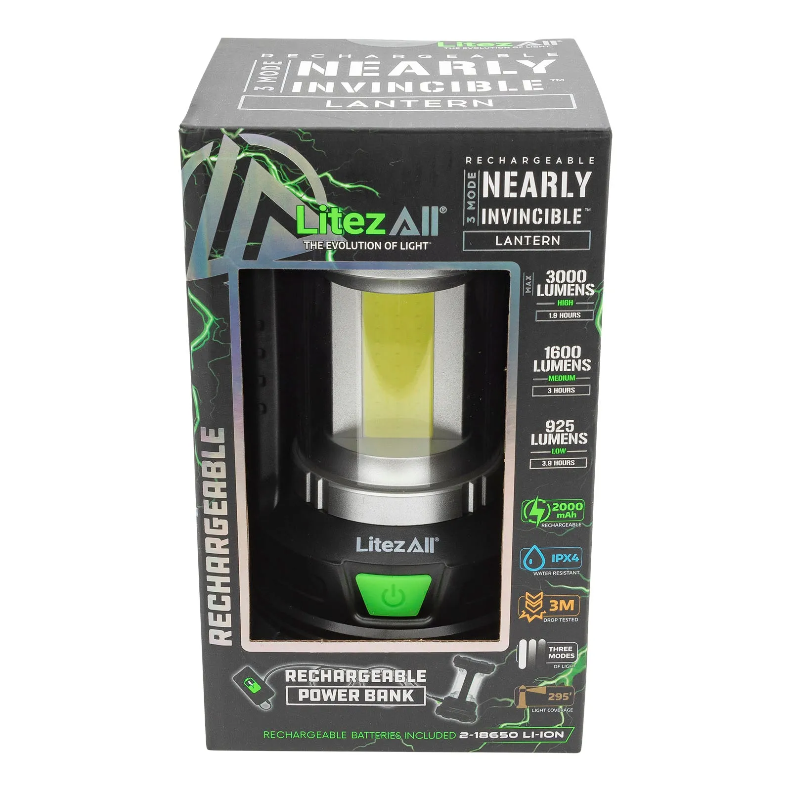 LitezAll Rechargeable Nearly Invincible 3000 Lumen Lantern