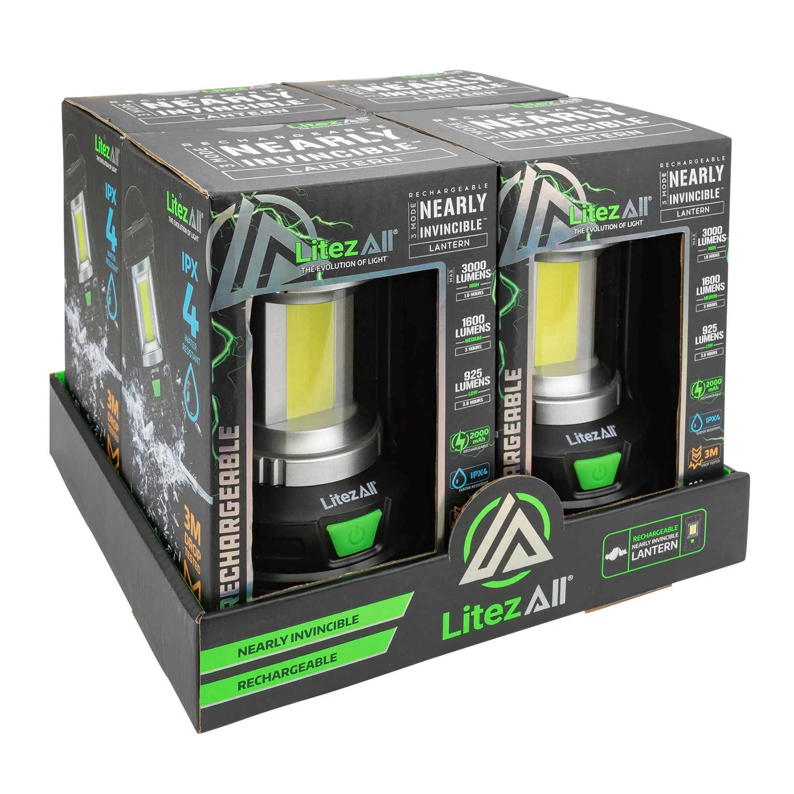 LitezAll Rechargeable Nearly Invincible 3000 Lumen Lantern