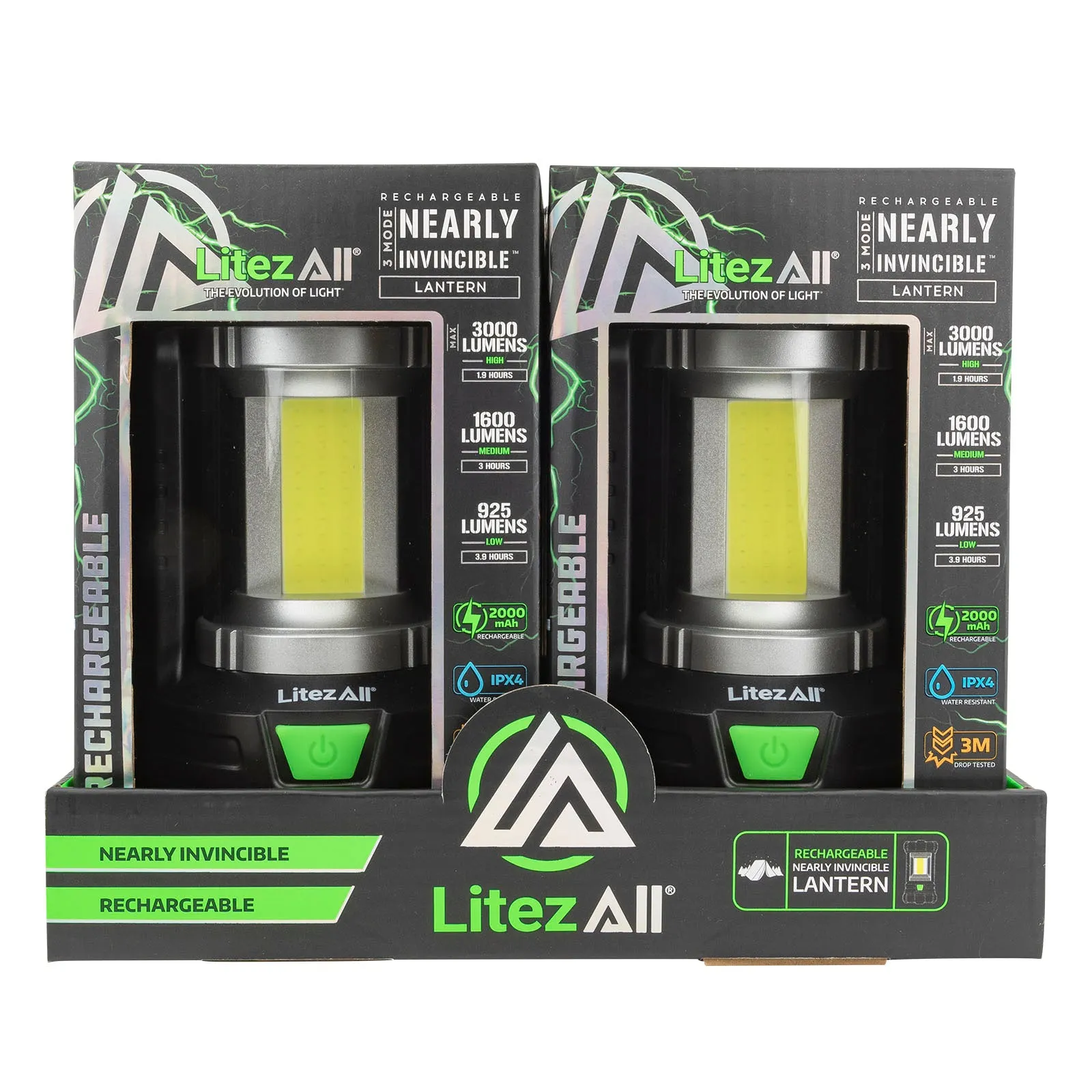 LitezAll Rechargeable Nearly Invincible 3000 Lumen Lantern
