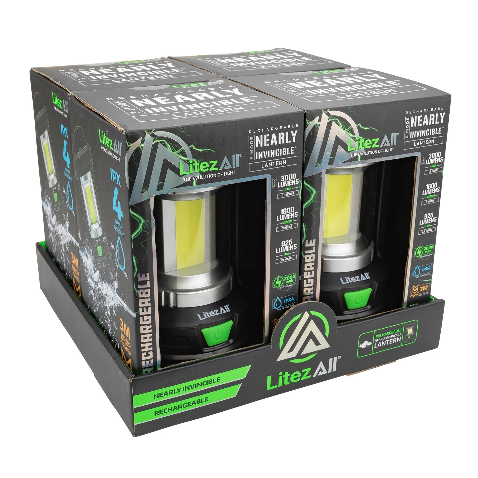 LitezAll Rechargeable Nearly Invincible 3000 Lumen Lantern