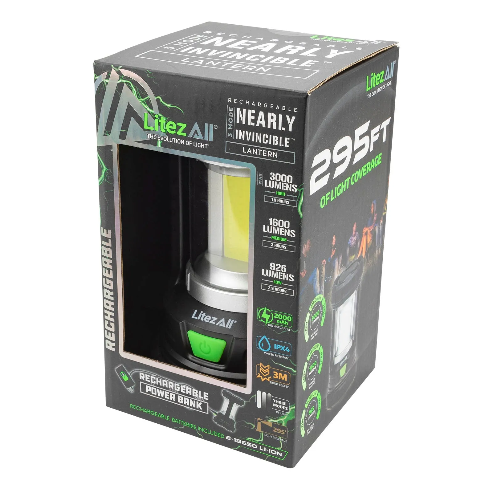 LitezAll Rechargeable Nearly Invincible 3000 Lumen Lantern
