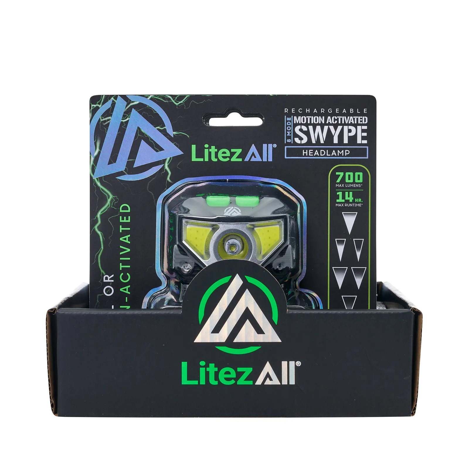 LitezAll Rechargeable Swype Motion Activated Headlamp