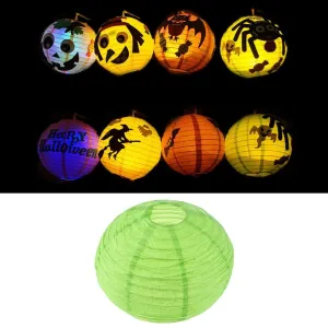 LOSA Halloween Paper Handhold Lantern Led Lamp Scary Party Props DIY Spider