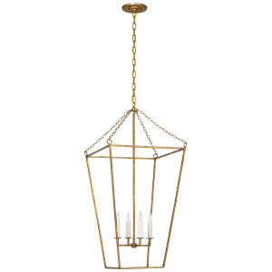 Malloy 18" Open Frame Forged Lantern | Gilded Iron
