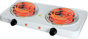 MegaChef Portable Dual Electric Countertop Burner Coil Cooktop Tabletop Stove