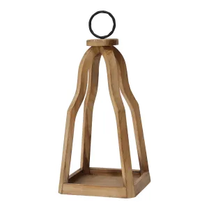 Metal &amp; Open Wood Lantern