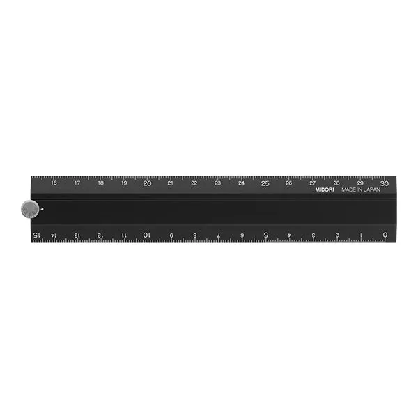 Midori Aluminum Multi Ruler - Black - 30 cm (New Package)