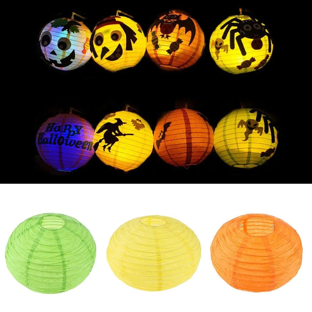 MILAAN Halloween Paper Handhold Lantern Led L Scary Party Props DIY Spider
