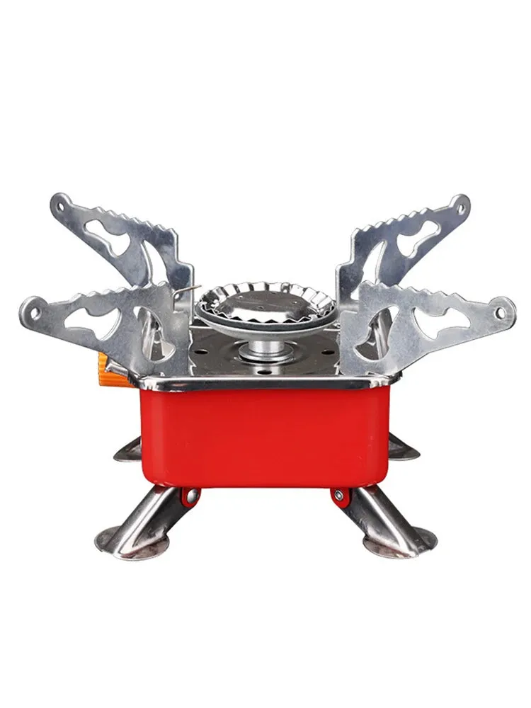 Mini Square Lotus Outdoor Stove – Portable Gas Stove for Camping, Hiking, and Travel, Ultralight Cookware for Adventurers