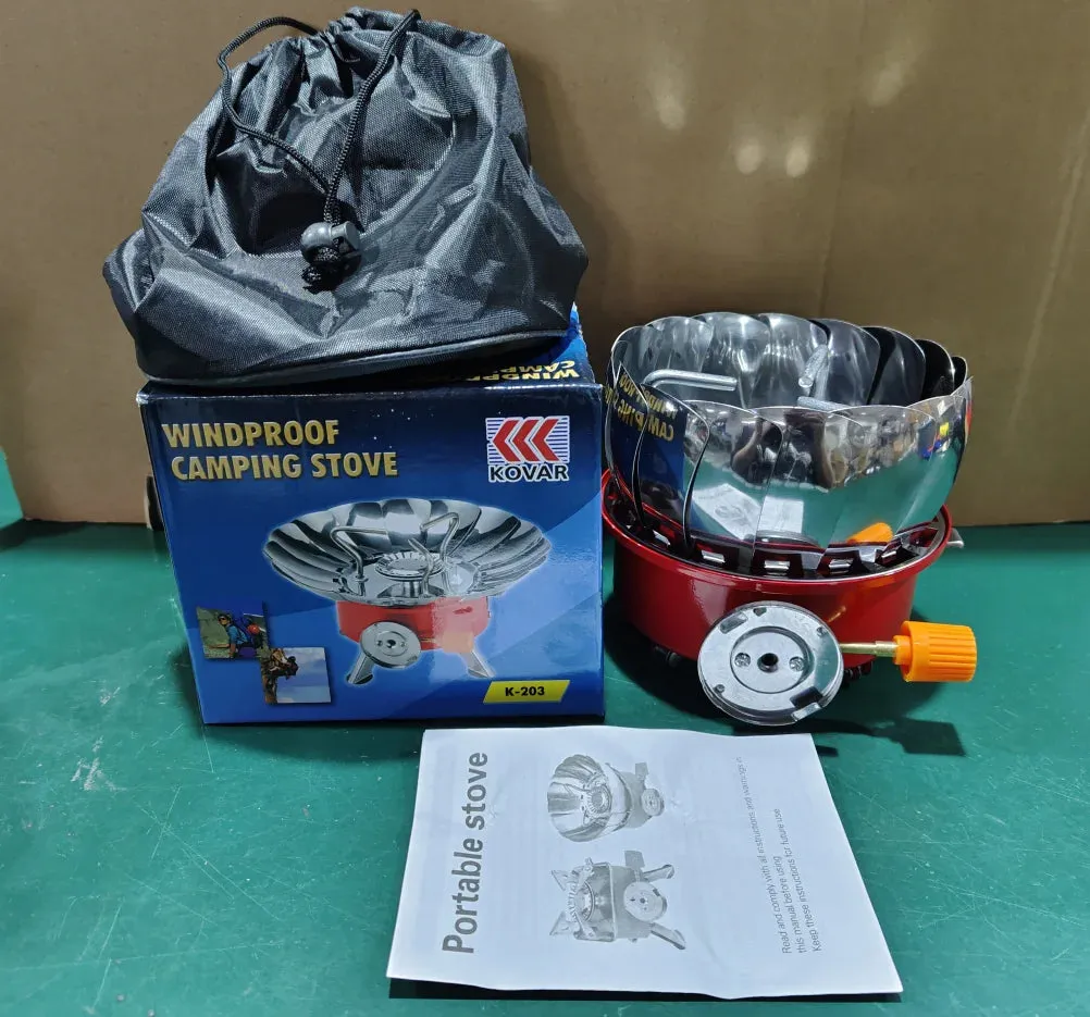 Mini Square Lotus Outdoor Stove – Portable Gas Stove for Camping, Hiking, and Travel, Ultralight Cookware for Adventurers