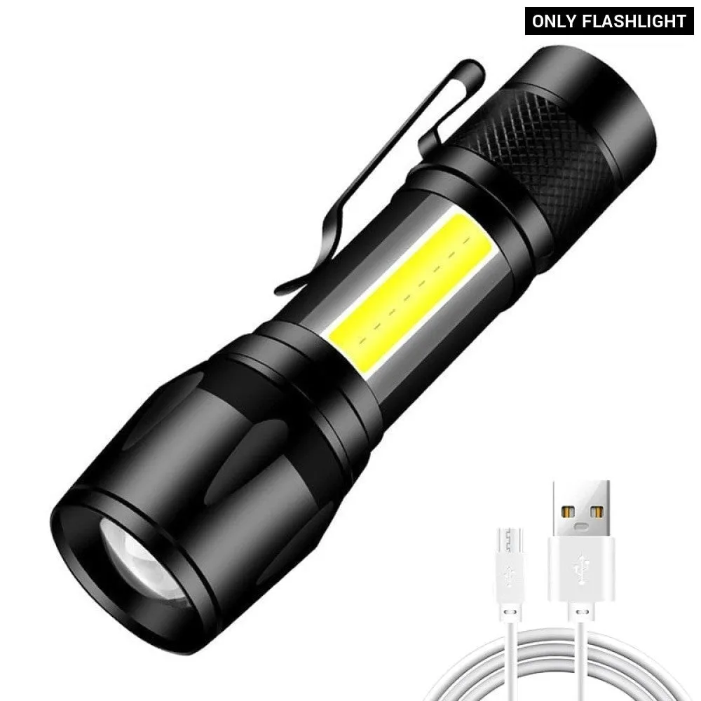Mini Torch Led Rechargeable Flashlight Portable Usb Charging Flashlight High Power Bank Camping Waterproof Long Range Lantern