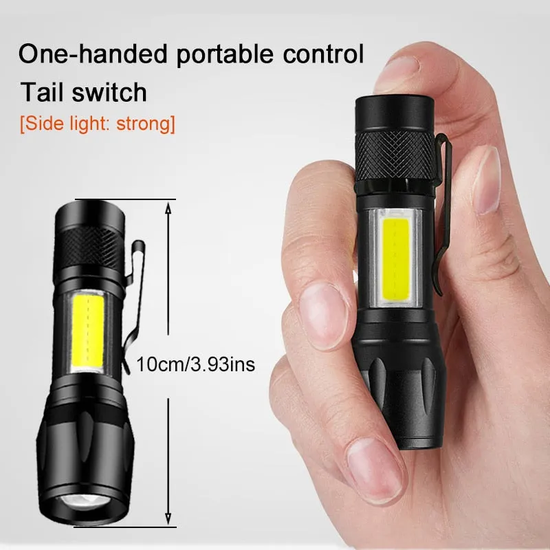 Mini Torch Led Rechargeable Flashlight Portable Usb Charging Flashlight High Power Bank Camping Waterproof Long Range Lantern
